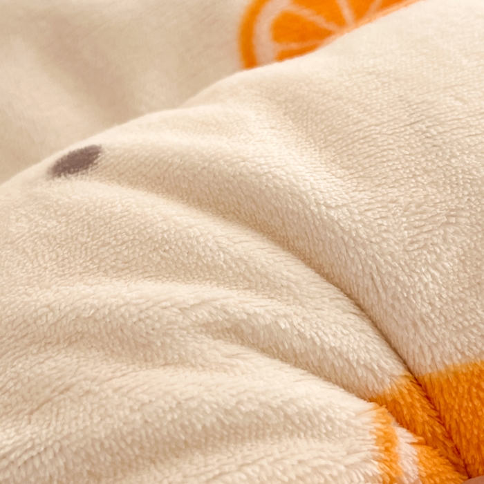 91家纺网 家纺一手货源 找家纺 沐慕 2025新款高克重牛奶绒四件套 牛奶绒-小橙子