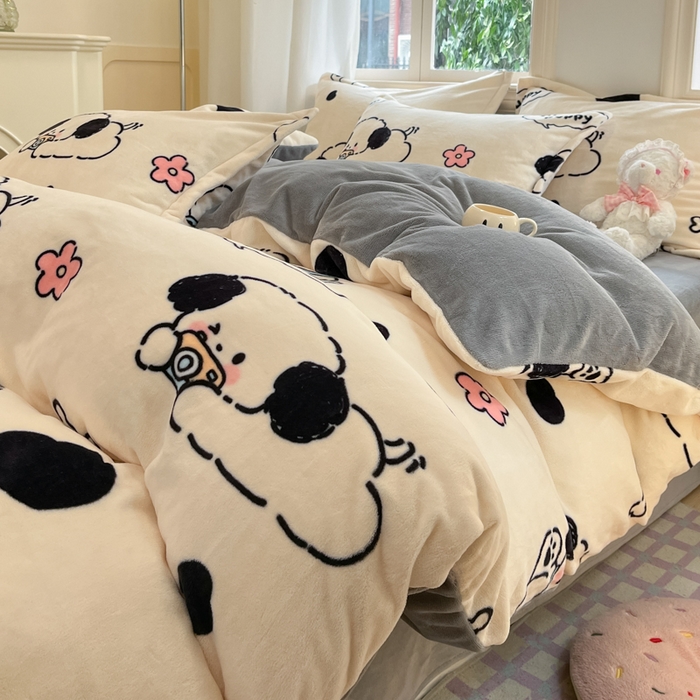 沐慕 2025新款高克重牛奶绒四件套 牛奶绒-修修狗