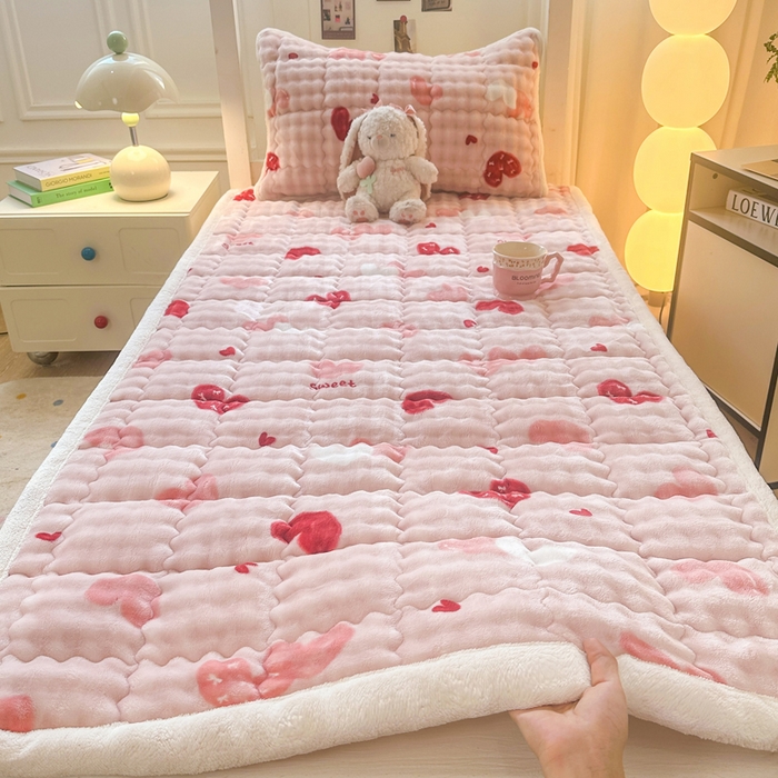 91家纺网 家纺一手货源 找家纺 （总）优品惠 2025新款兔毛绒床垫学生床垫床褥子床护垫