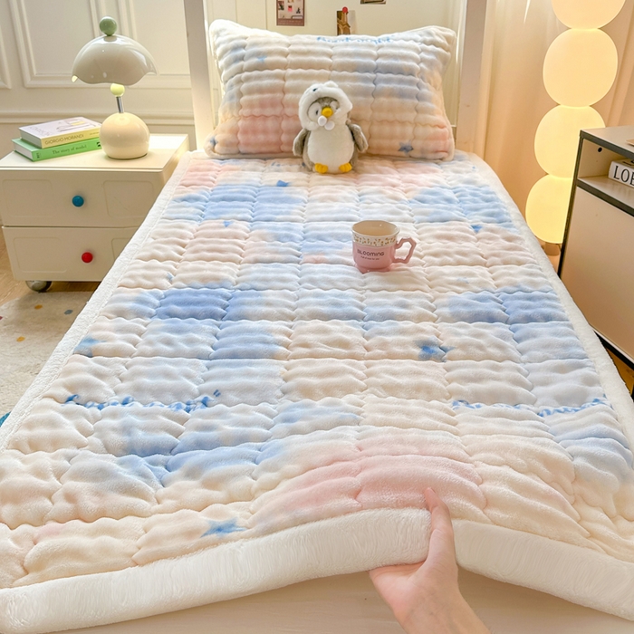 91家纺网 家纺一手货源 找家纺 （总）优品惠 2025新款兔毛绒床垫学生床垫床褥子床护垫