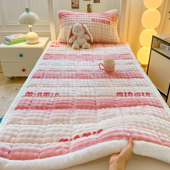 91家纺网 家纺一手货源 找家纺 （总）优品惠 2025新款兔毛绒床垫学生床垫床褥子床护垫