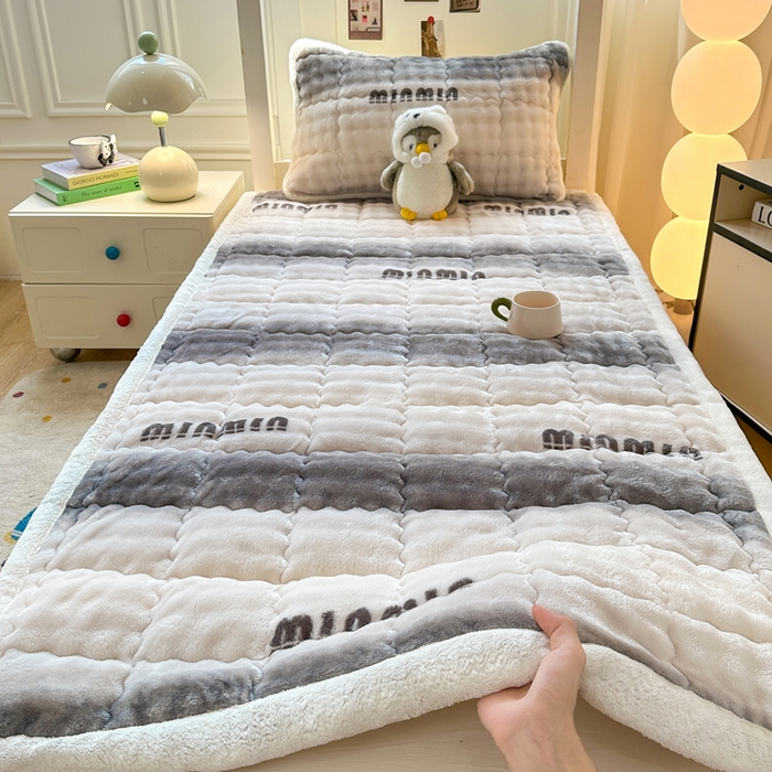 91家纺网 家纺一手货源 找家纺 （总）优品惠 2025新款兔毛绒床垫学生床垫床褥子床护垫