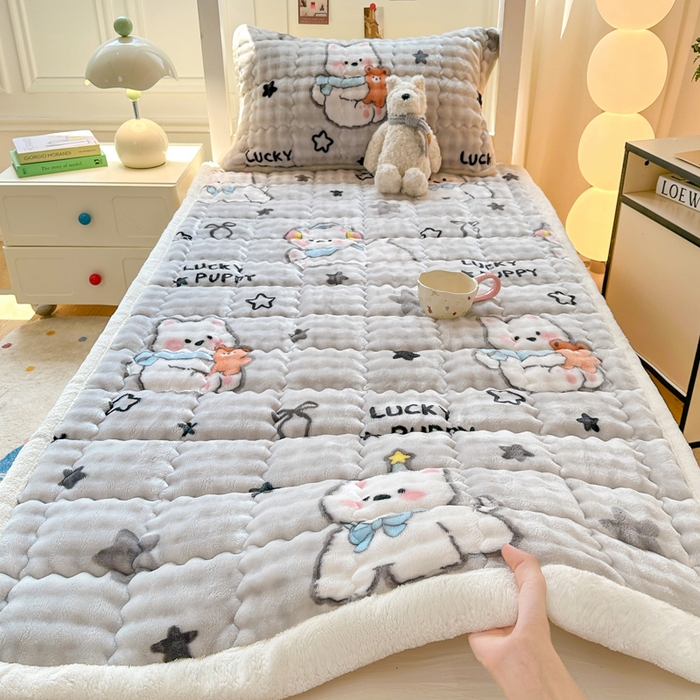 91家纺网 家纺一手货源 找家纺 （总）优品惠 2025新款兔毛绒床垫学生床垫床褥子床护垫