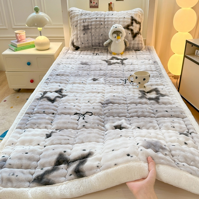 91家纺网 家纺一手货源 找家纺 （总）优品惠 2025新款兔毛绒床垫学生床垫床褥子床护垫