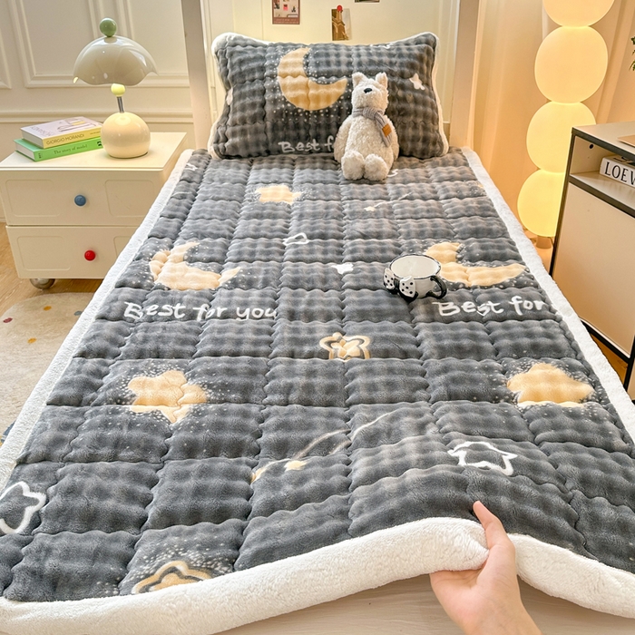 91家纺网 家纺一手货源 找家纺 （总）优品惠 2025新款兔毛绒床垫学生床垫床褥子床护垫