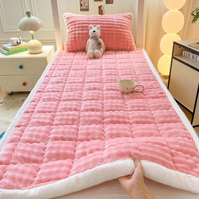 91家纺网 家纺一手货源 找家纺 （总）优品惠 2025新款兔毛绒床垫学生床垫床褥子床护垫