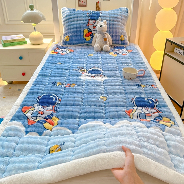 91家纺网 家纺一手货源 找家纺 （总）优品惠 2025新款兔毛绒床垫学生床垫床褥子床护垫