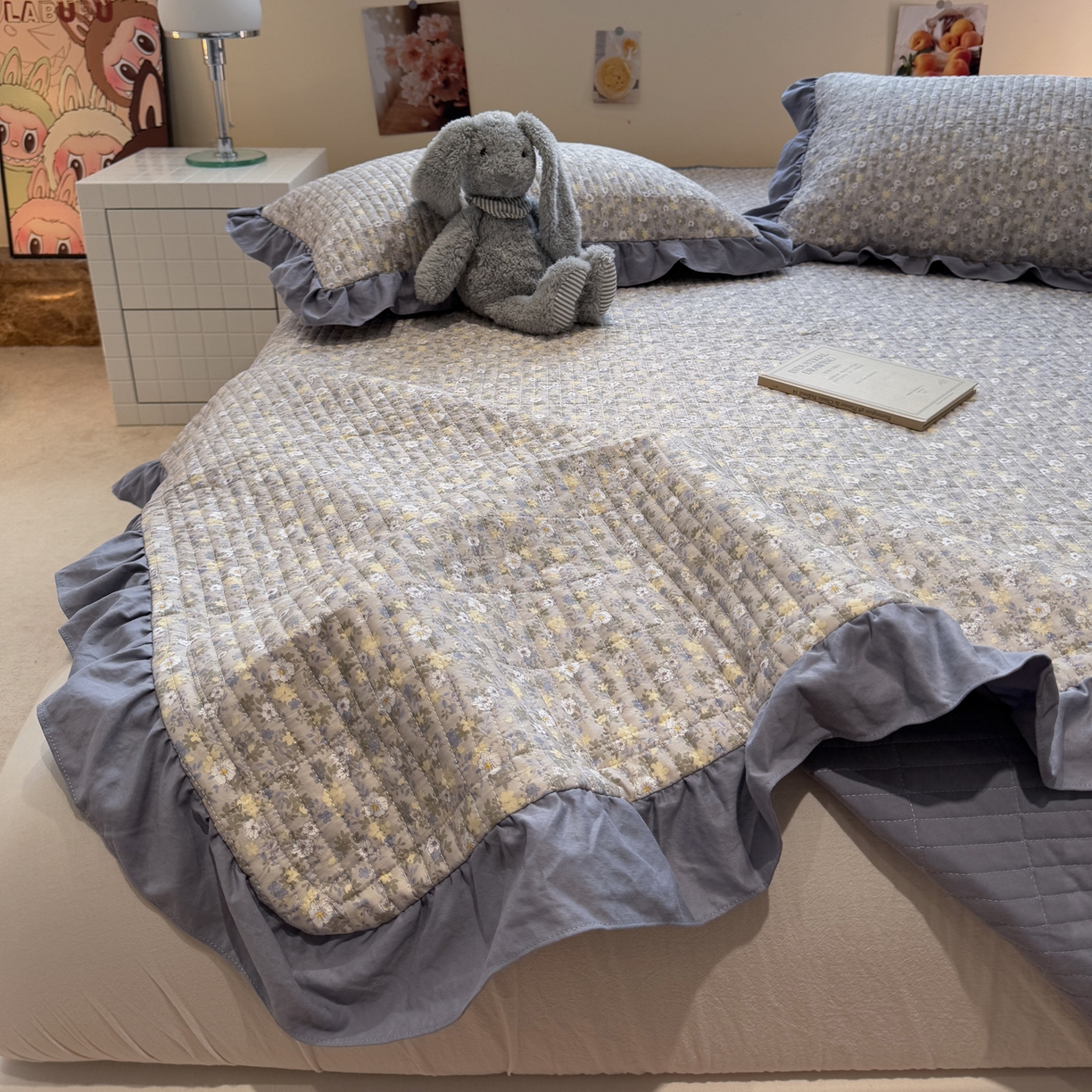 91家纺网 家纺一手货源 找家纺 一加一 2025新款小清新花边款大豆被床盖系列 秋日记忆