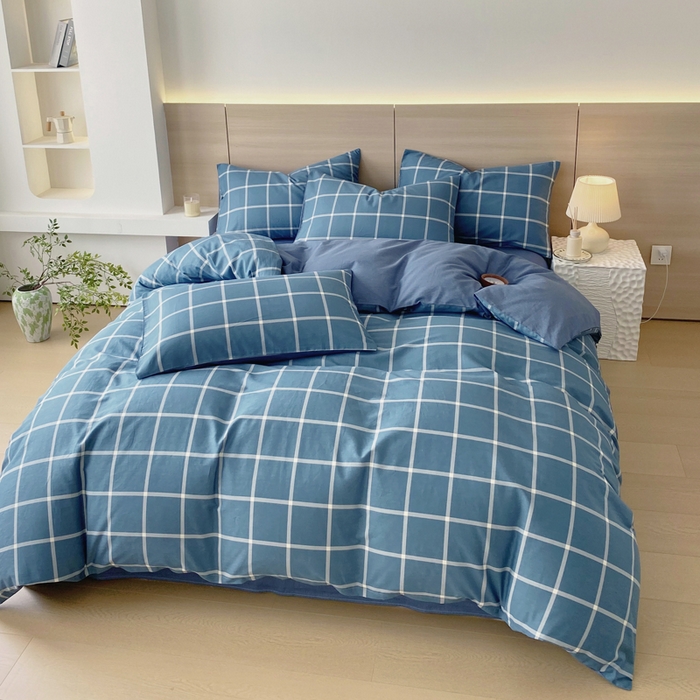 91家纺网 家纺一手货源 找家纺 春皖家纺 2025新款12868全棉印花四件套-大床图 伯拉图兰