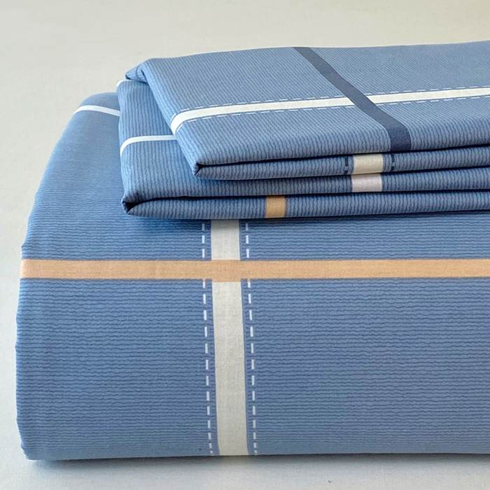 91家纺网 家纺一手货源 找家纺 春皖家纺 2025新款12868全棉印花四件套-大床图 叠拍