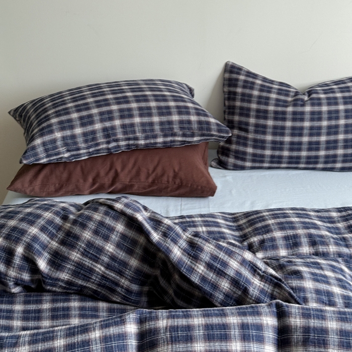 91家纺网 家纺一手货源 找家纺 （总）玛奇朵 2025秋冬新品韩国色织A类三层皱皱纱系列四件套