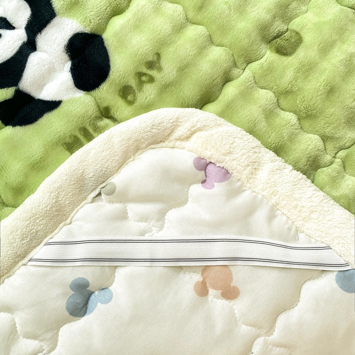 91家纺网 家纺一手货源 找家纺 优品惠 2025新款兔毛绒床垫学生床垫床褥子床护垫 呆萌熊猫