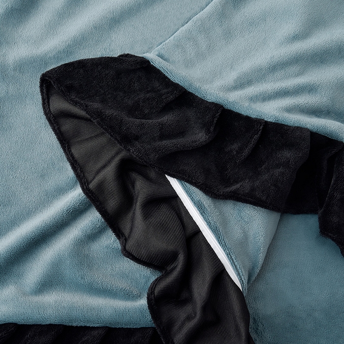 91家纺网 家纺一手货源 找家纺 炫拼家纺 2025新款刺绣黑花边高克重牛奶绒四件套-法式玫瑰 法式玫瑰-蔚蓝