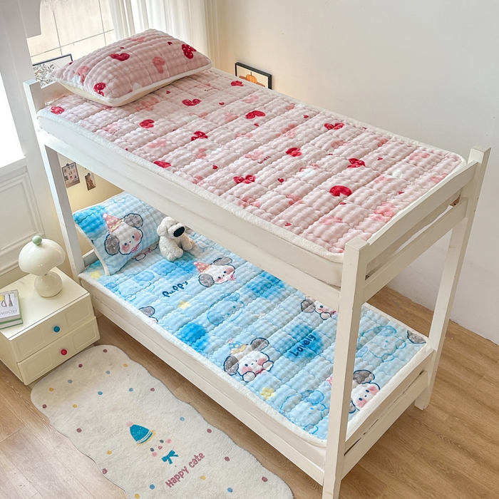 91家纺网 家纺一手货源 找家纺 优品惠 2025新款兔毛绒床垫学生床垫床褥子床护垫 可爱狗