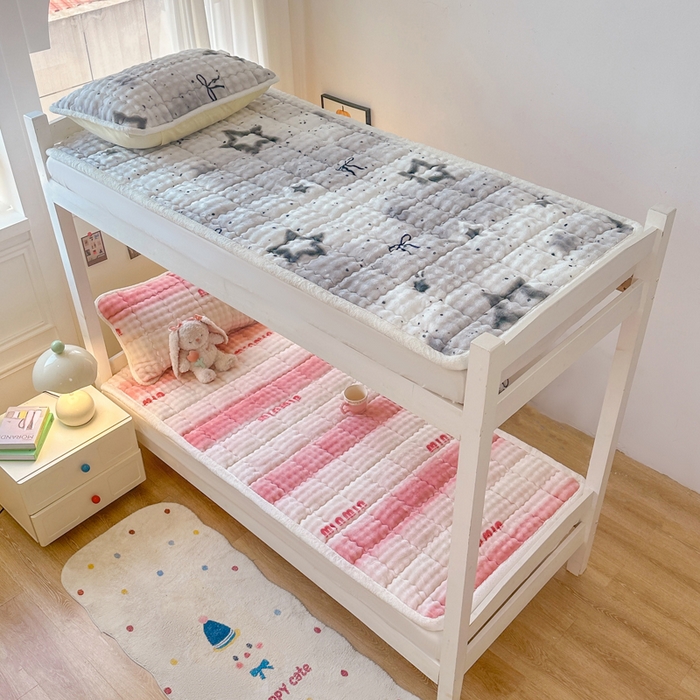 91家纺网 家纺一手货源 找家纺 优品惠 2025新款兔毛绒床垫学生床垫床褥子床护垫 时尚粉