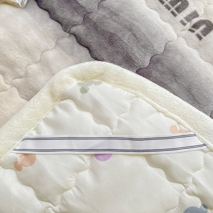 91家纺网 家纺一手货源 找家纺 优品惠 2025新款兔毛绒床垫学生床垫床褥子床护垫 时尚灰