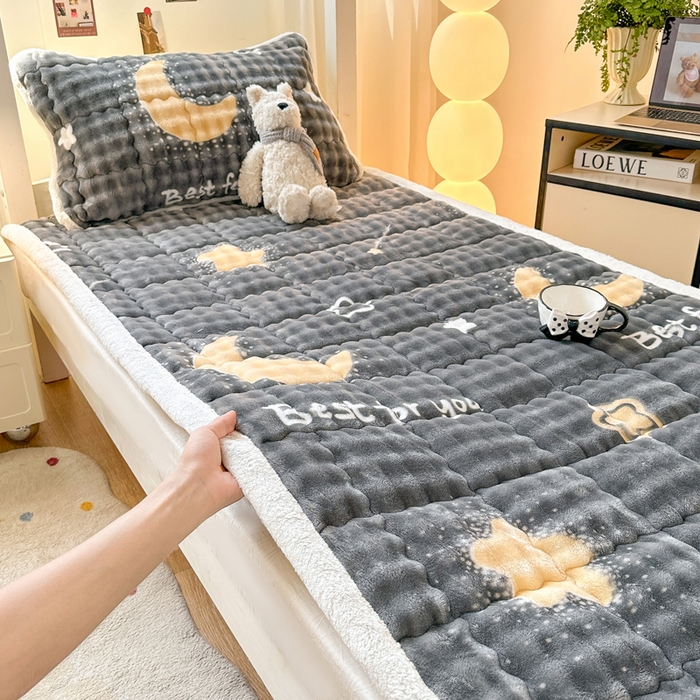 91家纺网 家纺一手货源 找家纺 优品惠 2025新款兔毛绒床垫学生床垫床褥子床护垫 星月传奇