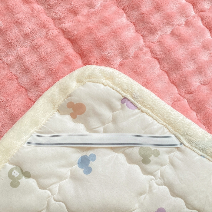 91家纺网 家纺一手货源 找家纺 优品惠 2025新款兔毛绒床垫学生床垫床褥子床护垫 樱花粉