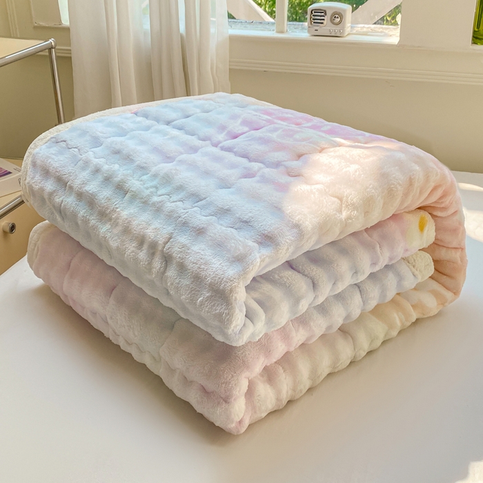 91家纺网 家纺一手货源 找家纺 优品惠 2025新款兔毛绒床垫学生床垫床褥子床护垫 晕染kt