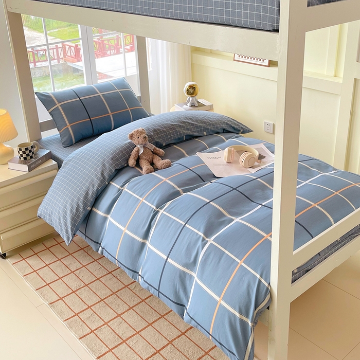 91家纺网 家纺一手货源 找家纺 （总）春皖家纺 2025新款12868全棉印花上下铺四件套-学生床