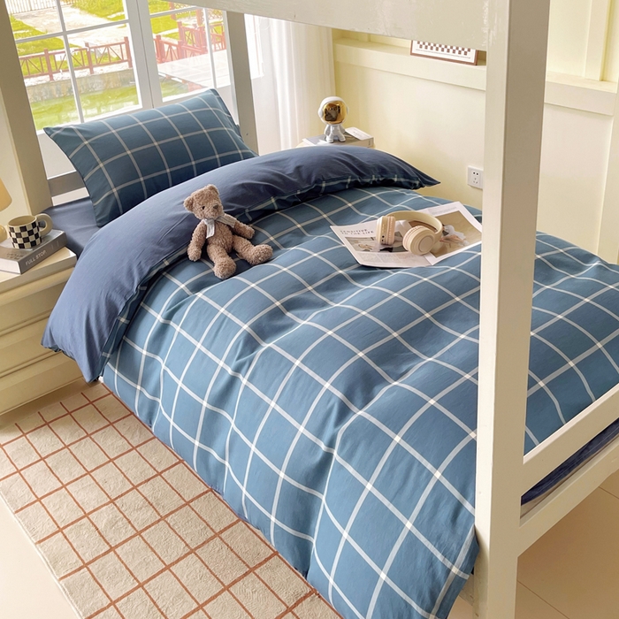 春皖家纺 2025新款12868全棉印花上下铺四件套-学生床 伯拉图兰