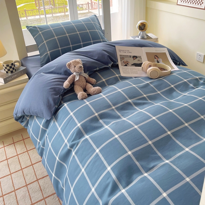 91家纺网 家纺一手货源 找家纺 春皖家纺 2025新款12868全棉印花上下铺四件套-学生床 伯拉图兰