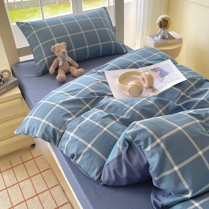 91家纺网 家纺一手货源 找家纺 春皖家纺 2025新款12868全棉印花上下铺四件套-学生床 伯拉图兰