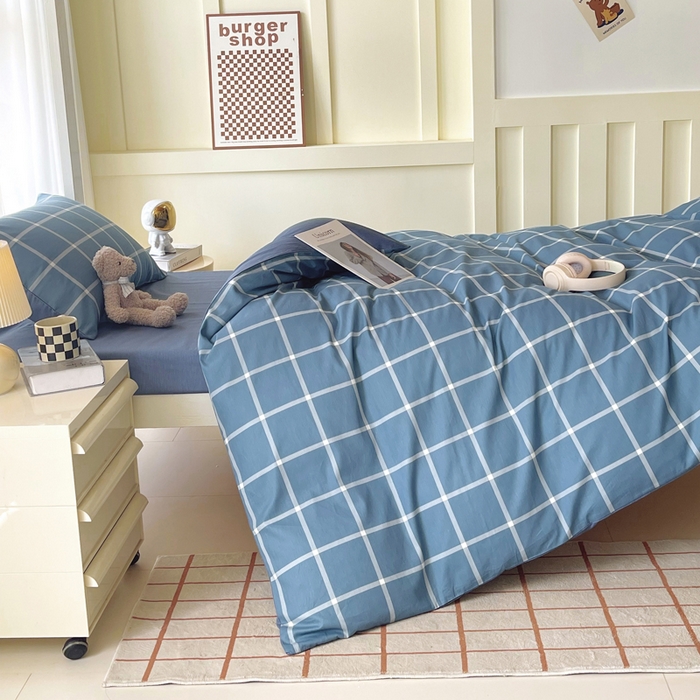 91家纺网 家纺一手货源 找家纺 春皖家纺 2025新款12868全棉印花上下铺四件套-学生床 伯拉图兰