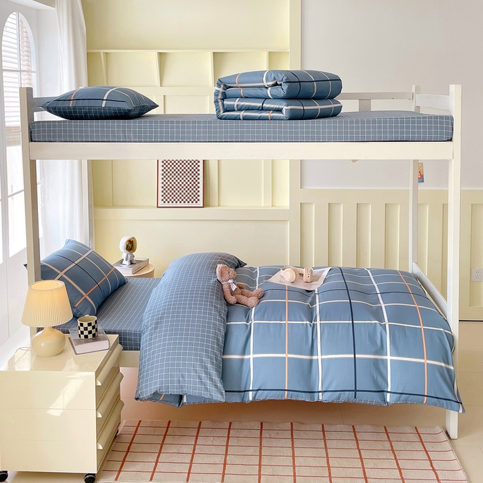 91家纺网 家纺一手货源 找家纺 春皖家纺 2025新款12868全棉印花上下铺四件套-学生床 苏兰