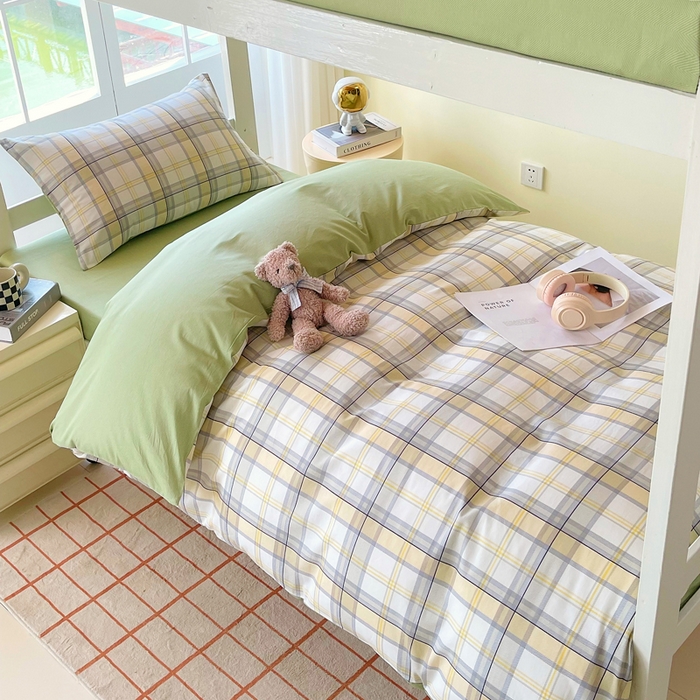 91家纺网 家纺一手货源 找家纺 春皖家纺 2025新款12868全棉印花上下铺四件套-学生床 维希格