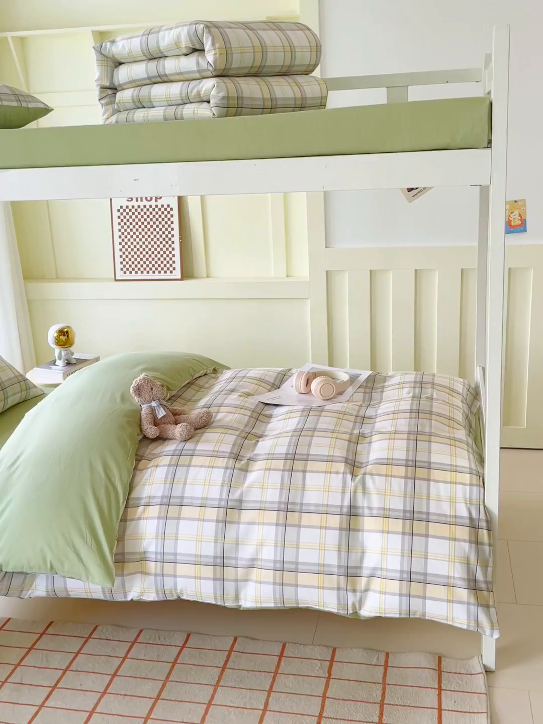 91家纺网 家纺一手货源 找家纺 春皖家纺 2025新款12868全棉印花上下铺四件套-学生床 维希格