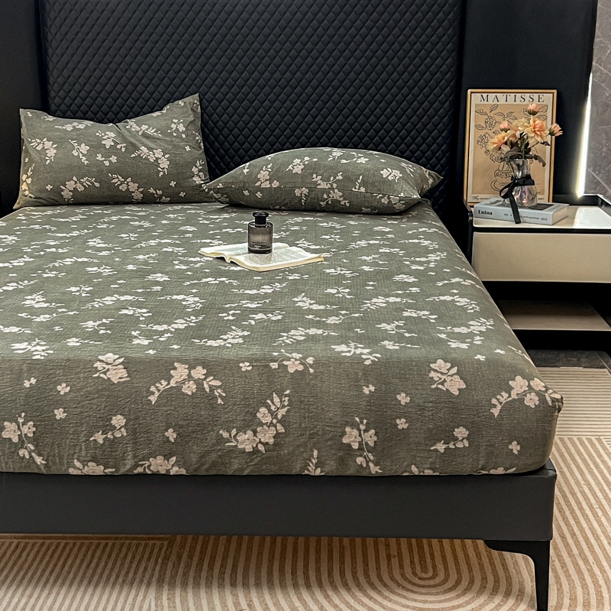 91家纺网 家纺一手货源 找家纺 （总）漫仙阁家纺 2025新款高克重复古原麻单床笠床笠单件单品床笠