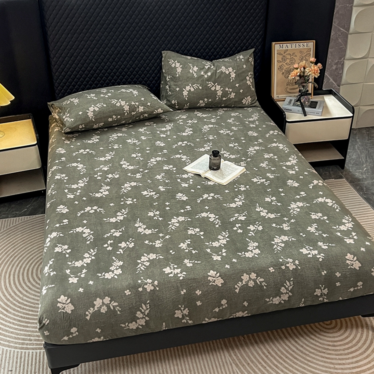 91家纺网 家纺一手货源 找家纺 （总）漫仙阁家纺 2025新款高克重复古原麻单床笠床笠单件单品床笠