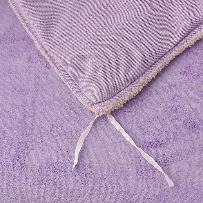 91家纺网 家纺一手货源 找家纺 氧家 2025新款高克重牛奶绒拼角刺绣床单床笠床盖款四件套-星语 星语-紫