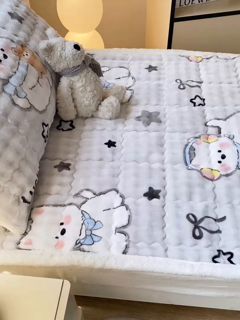 91家纺网 家纺一手货源 找家纺 优品惠 2025新款兔毛绒床垫学生床垫床褥子床护垫 西高地