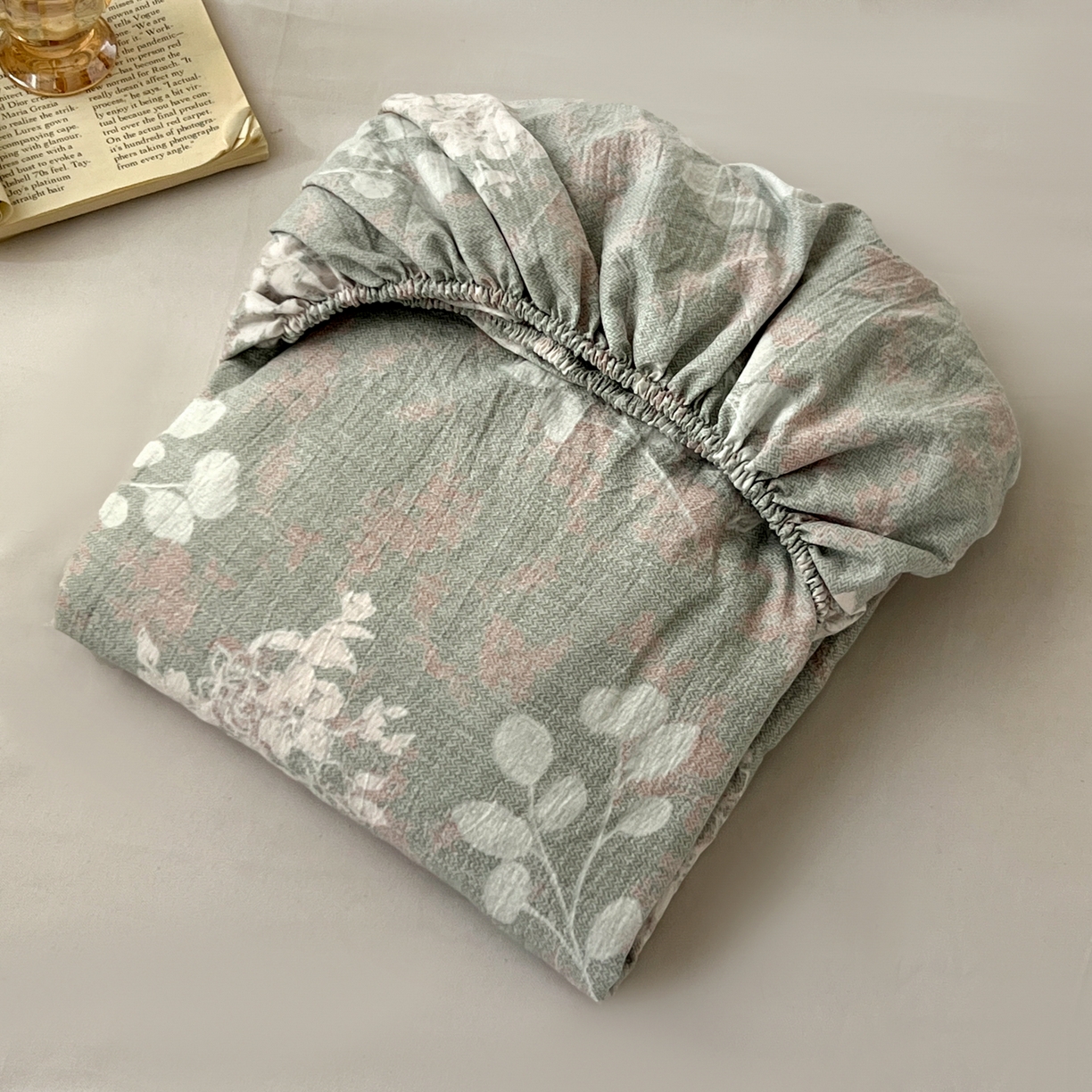 91家纺网 家纺一手货源 找家纺 （总）漫仙阁家纺 2025新款高克重复古原麻单床笠床笠单件单品床笠