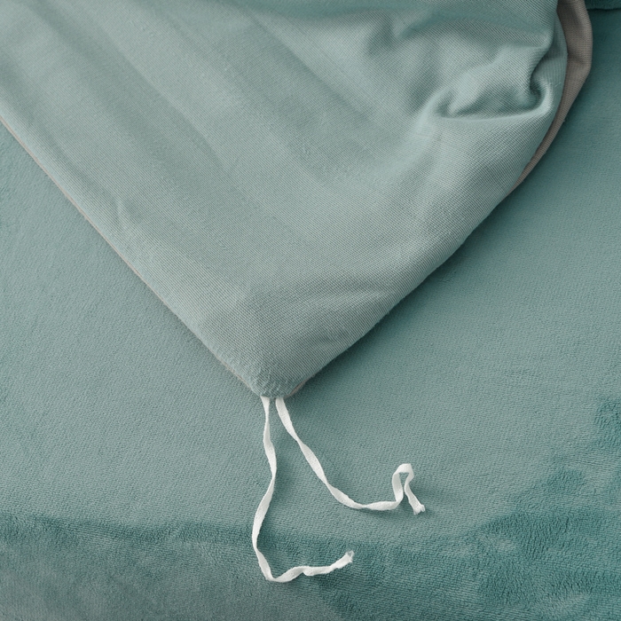 91家纺网 家纺一手货源 找家纺 氧家 2025新款高克重牛奶绒拼角刺绣床单床笠床盖款四件套-经典 经典-绿