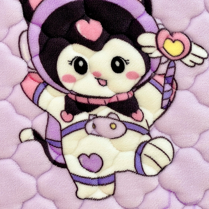 91家纺网 家纺一手货源 找家纺 富馨莱 2025新款牛奶绒夹棉床笠支持一件定做 甜美星际-夹棉