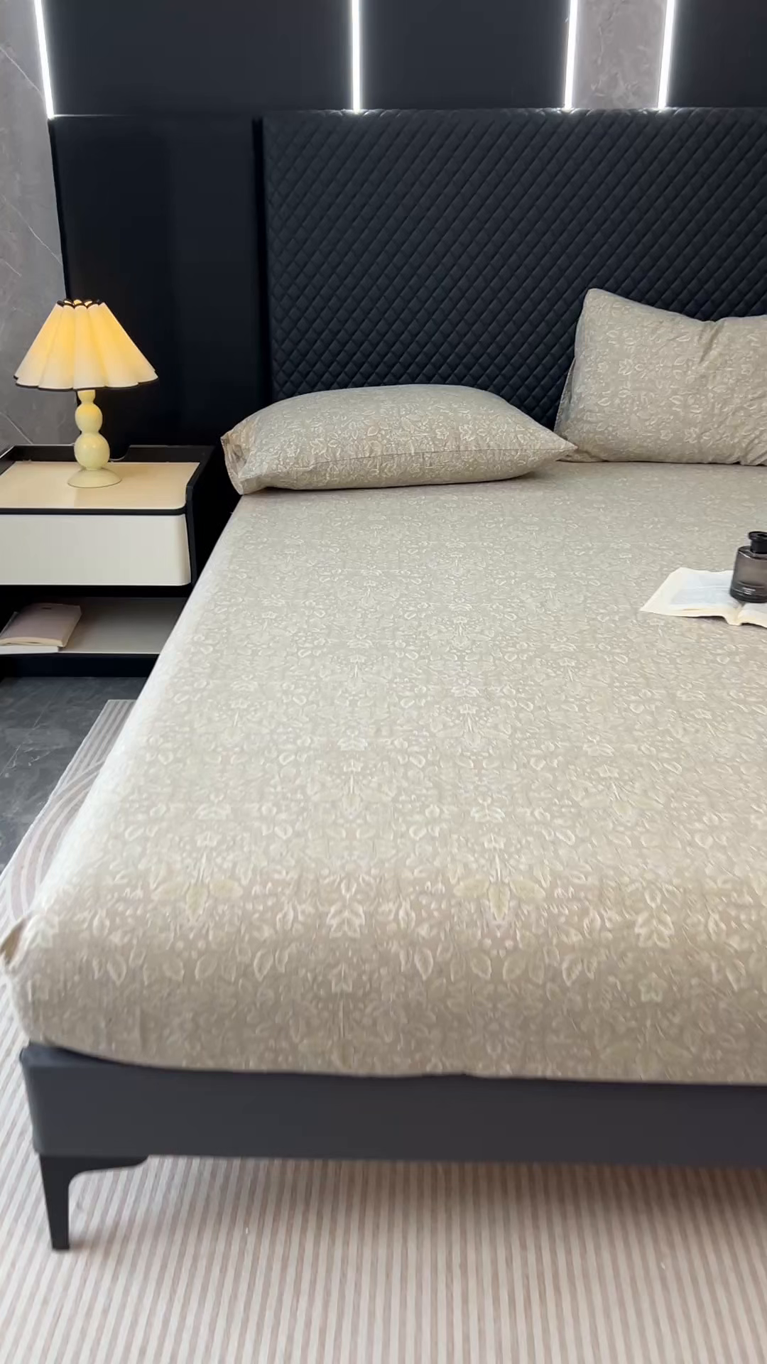 91家纺网 家纺一手货源 找家纺 漫仙阁家纺 2025新款高克重复古原麻单床笠床笠单件单品床笠 古奈绿