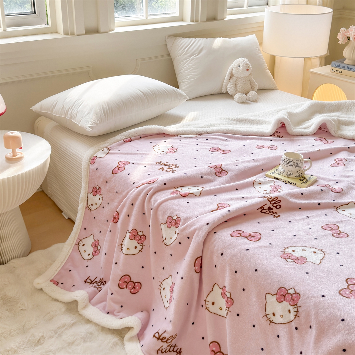 91家纺网 家纺一手货源 找家纺 名兮家居 2025秋冬正版授权经典奥特曼高克重牛奶绒羊羔绒多功能盖毯【含防伪标】 盖毯-美美kt