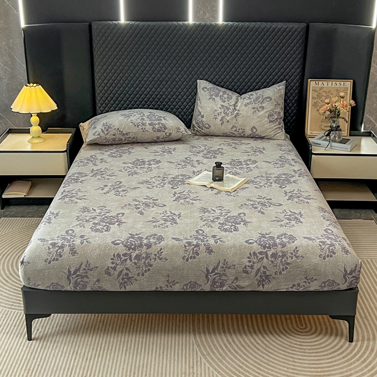 91家纺网 家纺一手货源 找家纺 漫仙阁家纺 2025新款高克重复古原麻单床笠床笠单件单品床笠 露娜