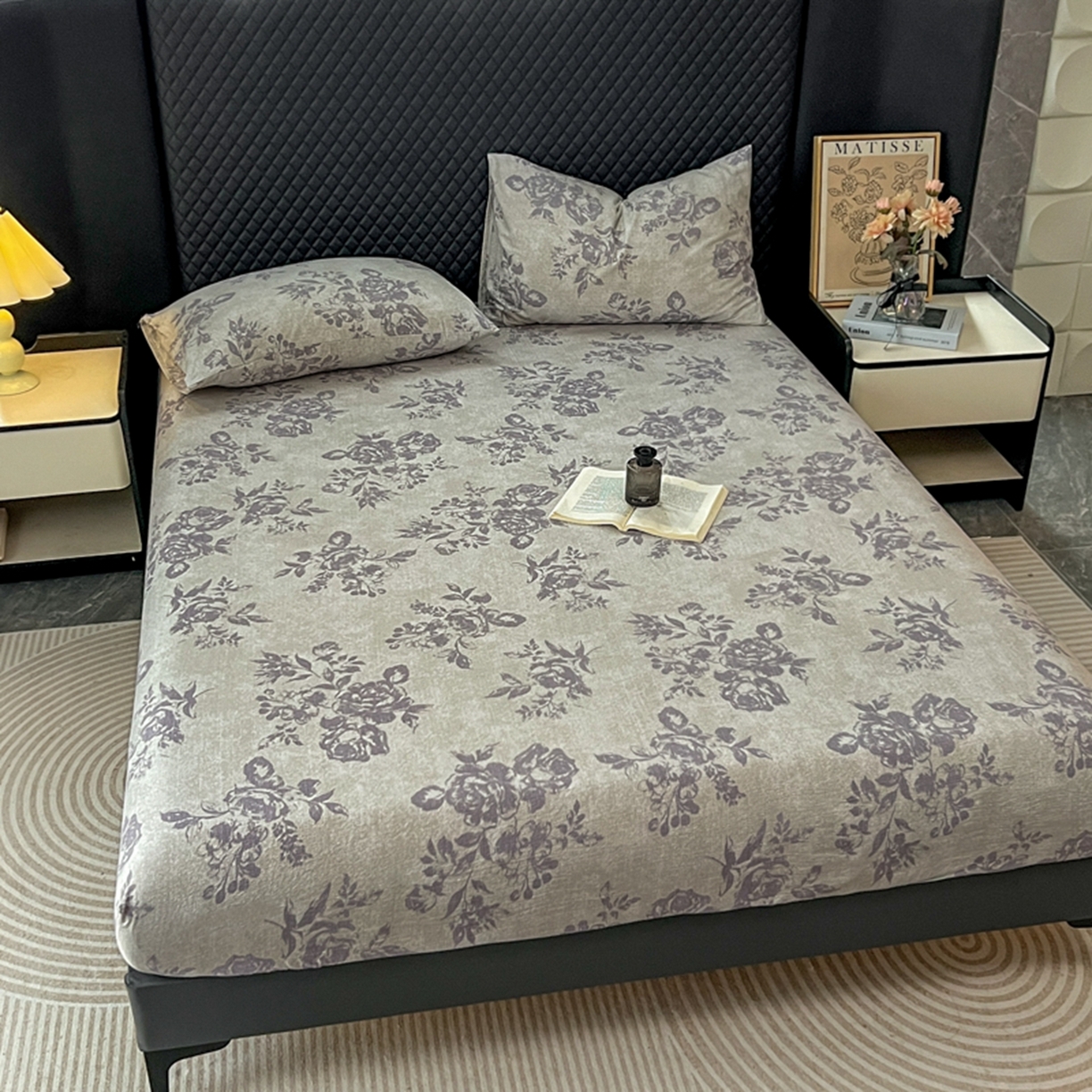 91家纺网 家纺一手货源 找家纺 漫仙阁家纺 2025新款高克重复古原麻单床笠床笠单件单品床笠 露娜