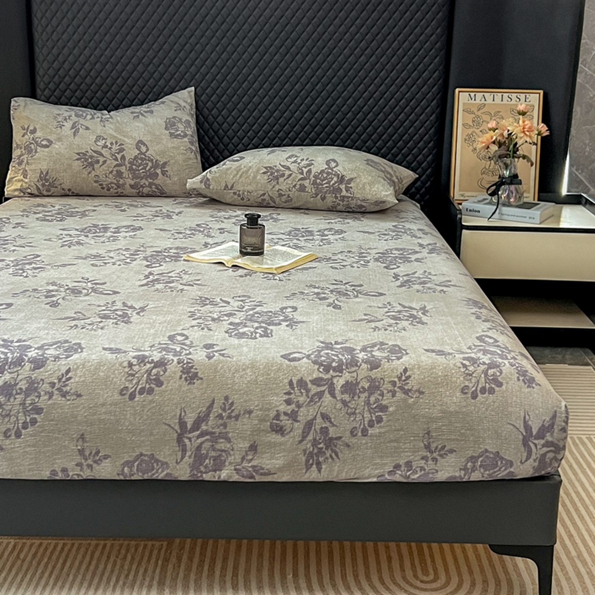 91家纺网 家纺一手货源 找家纺 漫仙阁家纺 2025新款高克重复古原麻单床笠床笠单件单品床笠 露娜