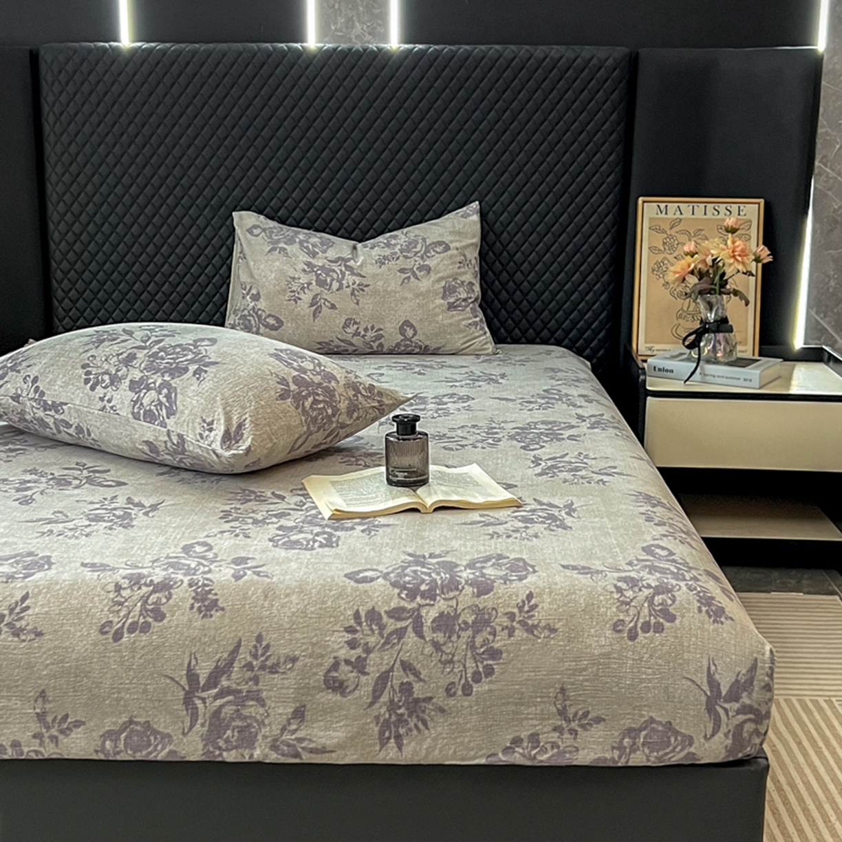 91家纺网 家纺一手货源 找家纺 漫仙阁家纺 2025新款高克重复古原麻单床笠床笠单件单品床笠 露娜