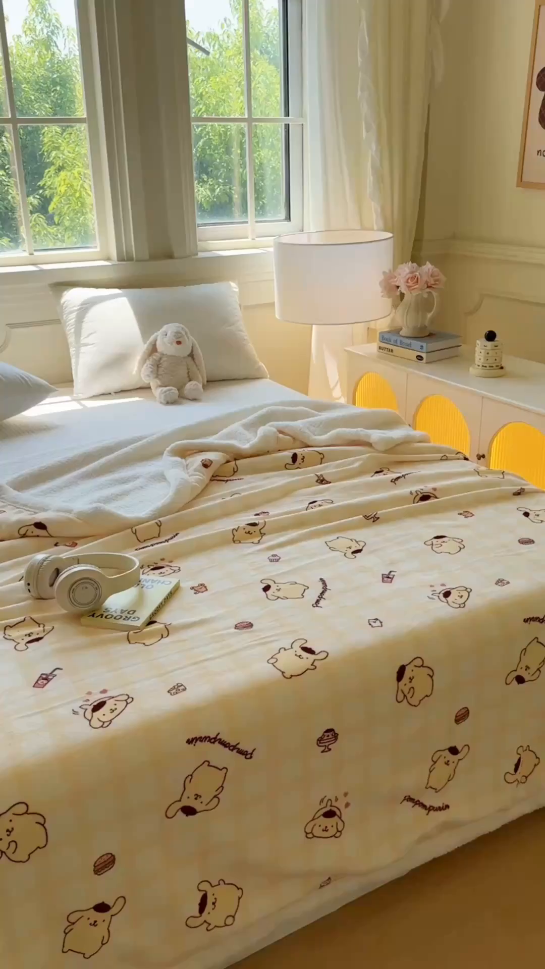 91家纺网 家纺一手货源 找家纺 名兮家居 2025秋冬正版授权经典奥特曼高克重牛奶绒羊羔绒多功能盖毯【含防伪标】 盖毯-格子布丁狗