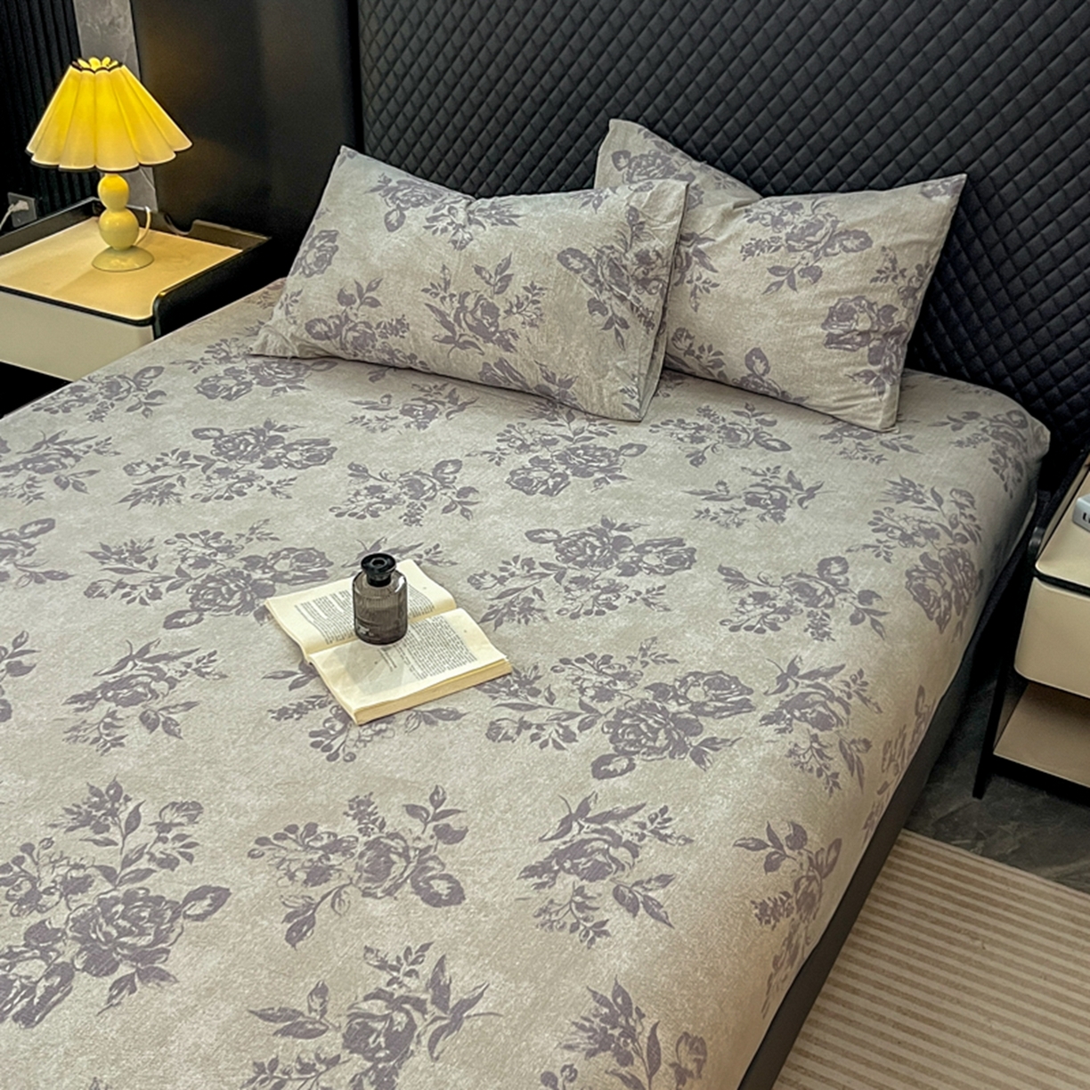 91家纺网 家纺一手货源 找家纺 漫仙阁家纺 2025新款高克重复古原麻单床笠床笠单件单品床笠 露娜