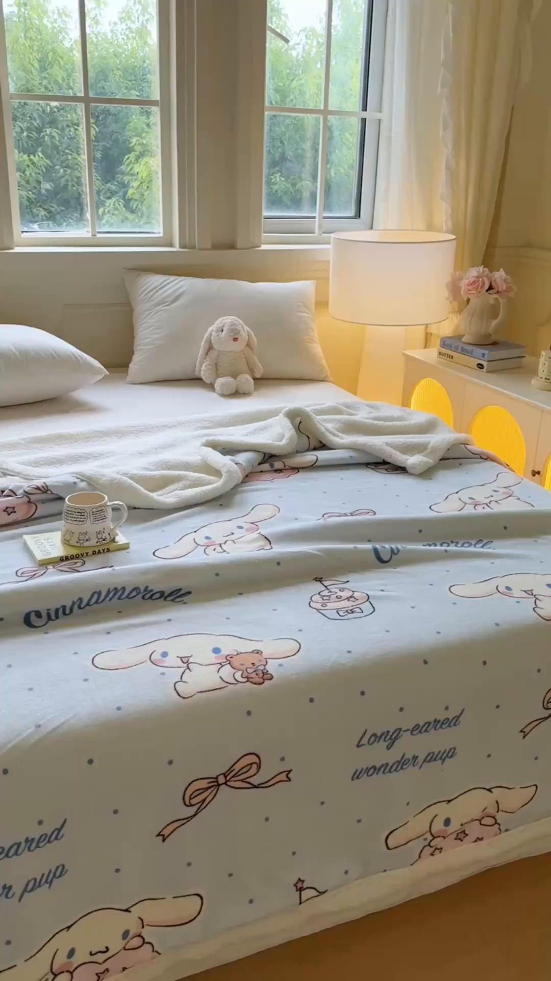 91家纺网 家纺一手货源 找家纺 名兮家居 2025秋冬正版授权经典奥特曼高克重牛奶绒羊羔绒多功能盖毯【含防伪标】 盖毯-甜品大耳狗