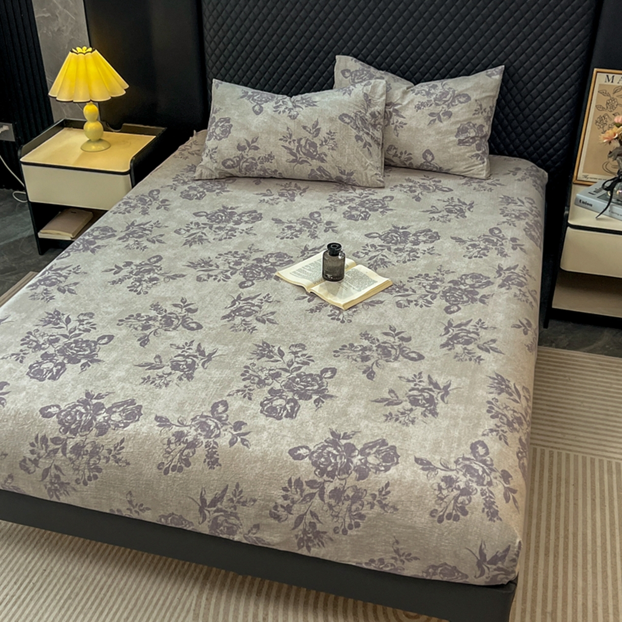 91家纺网 家纺一手货源 找家纺 漫仙阁家纺 2025新款高克重复古原麻单床笠床笠单件单品床笠 露娜