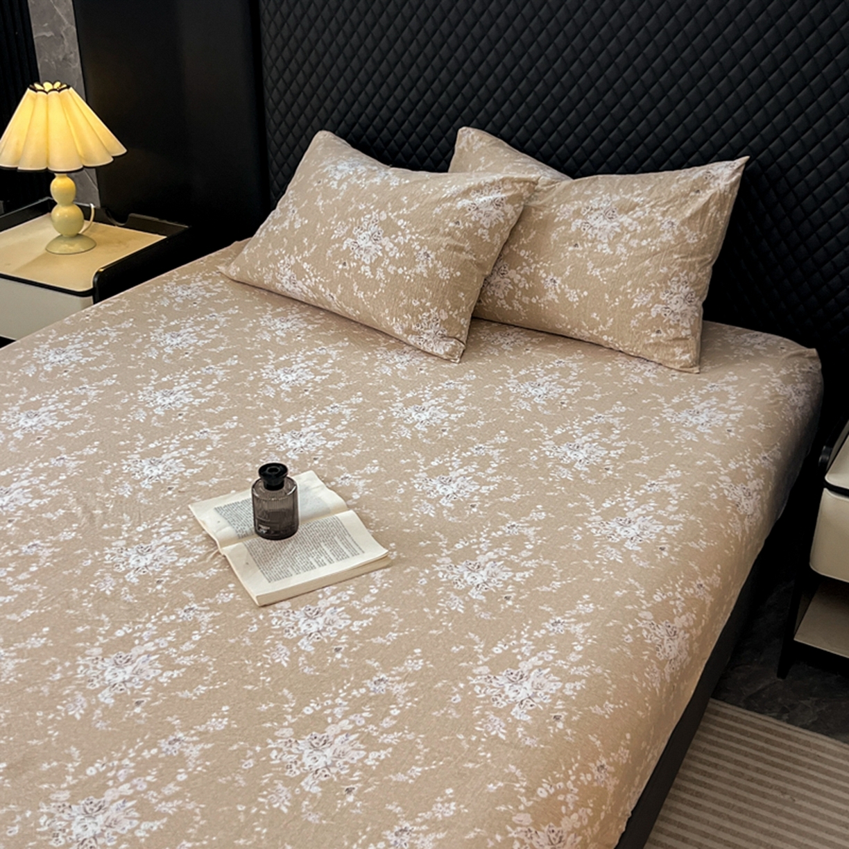 91家纺网 家纺一手货源 找家纺 漫仙阁家纺 2025新款高克重复古原麻单床笠床笠单件单品床笠 南城旧梦