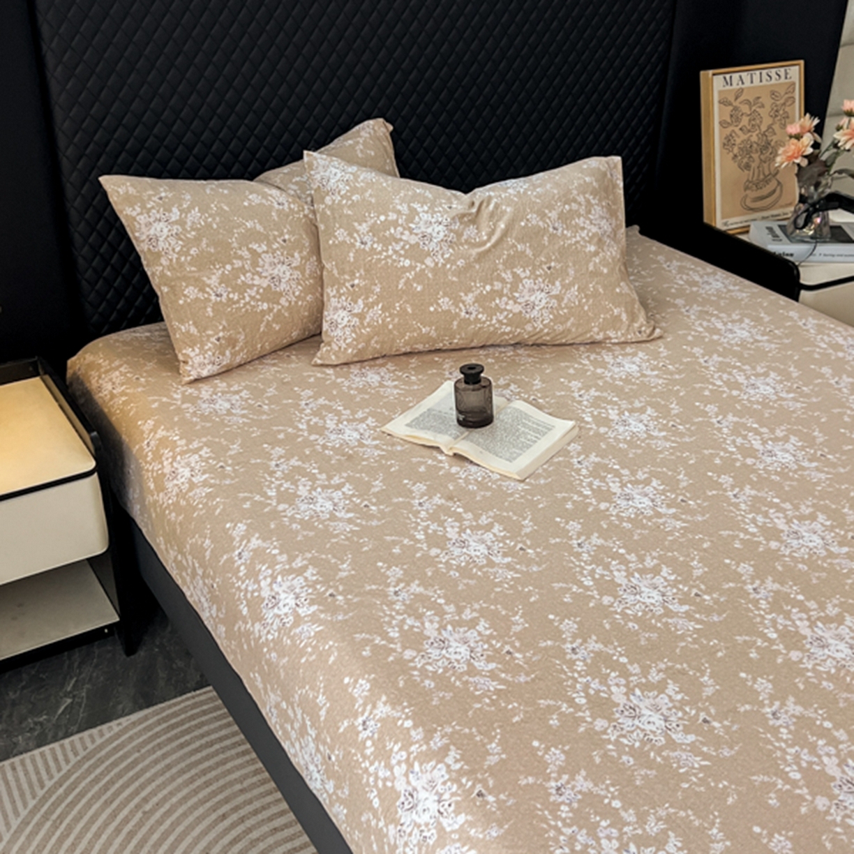 91家纺网 家纺一手货源 找家纺 漫仙阁家纺 2025新款高克重复古原麻单床笠床笠单件单品床笠 南城旧梦